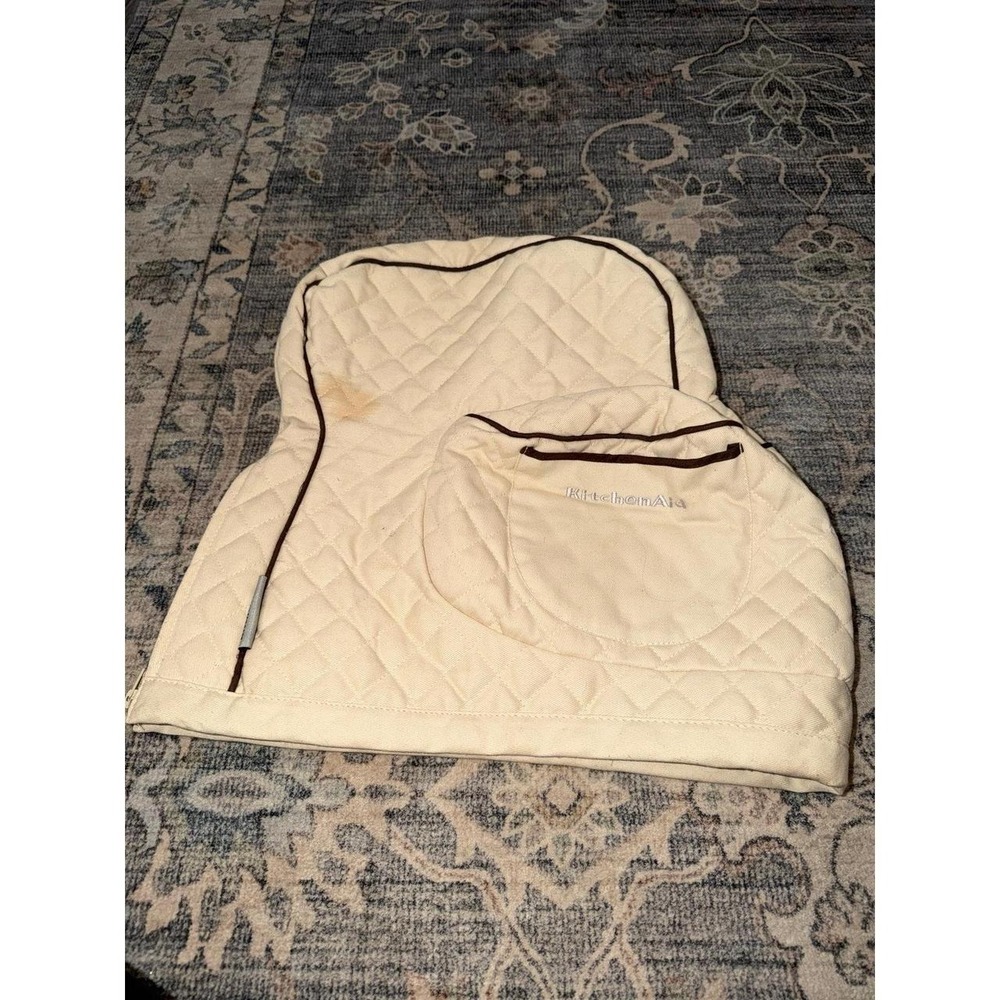 Kitchen Aid Mixer Storage Cover Quilted Tan